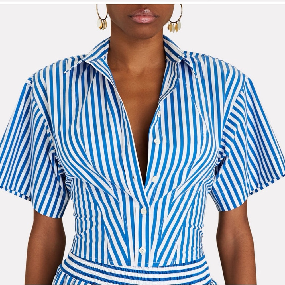 FRAME brand: Striped Organic Cotton Shirt, size small! In great condition!